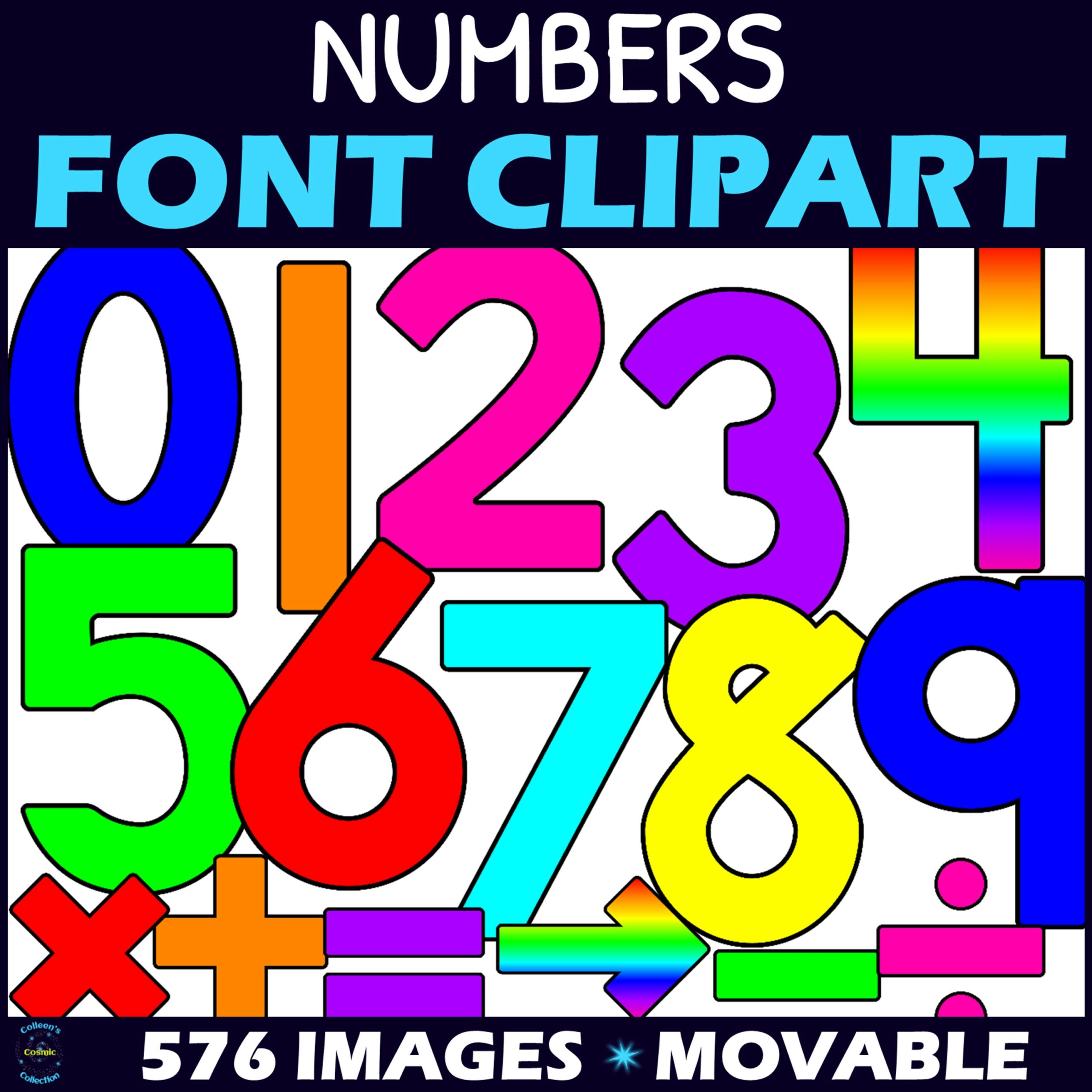 Funny Numbers Clip Art Library